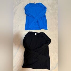 Blue and Black Long Sleeve Top Bundle